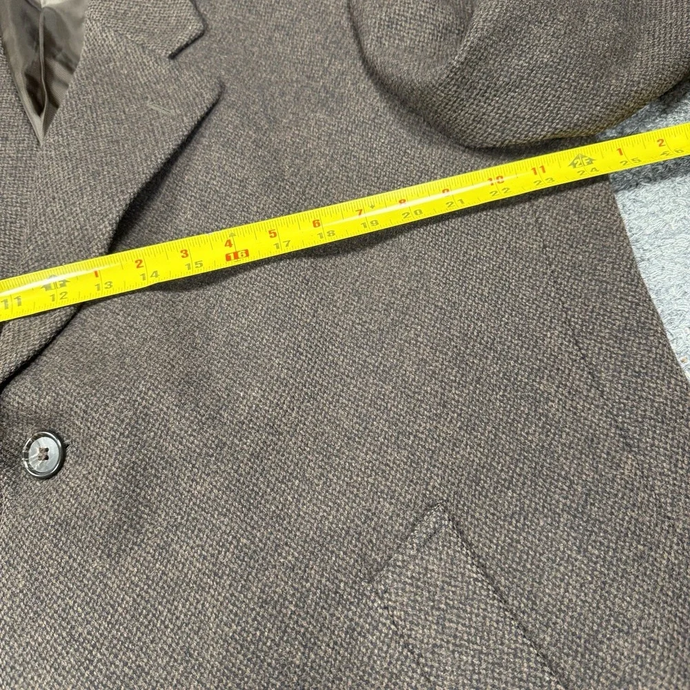 Vintage Bernhard Altmann Coat Men 44R Brown Wool Overcoat Classic Pockets Formal